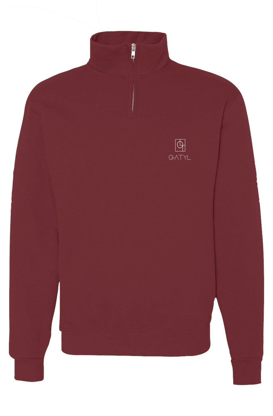 Cadet Collar Quarter-Zip Sweatshirt QATYL-RED